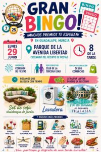 Fiestas Guadalupe Murcia Calendario Oficial bingo 29junio